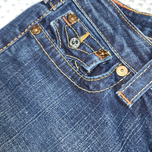 TRUE RELIGION EUC WOMEN'S SIZE 29 JOEY FLARE DENIM BLUE JEANS - Picture 2 of 10